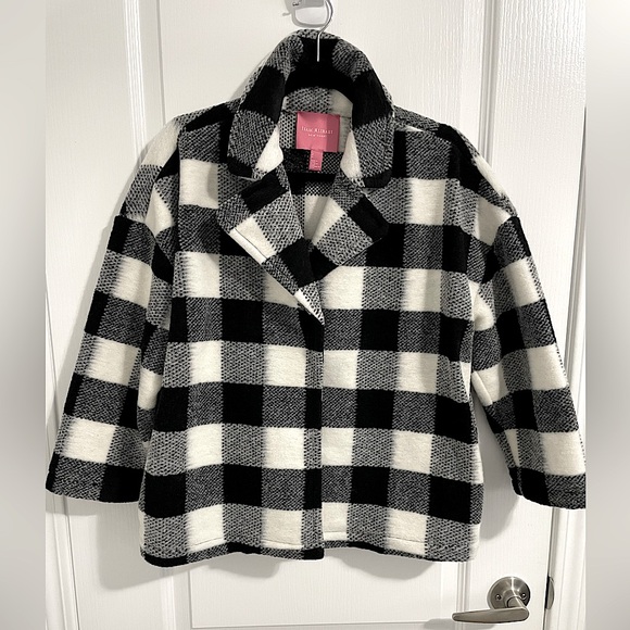 Cropped Checked Print Jacket - Picture 1 of 16